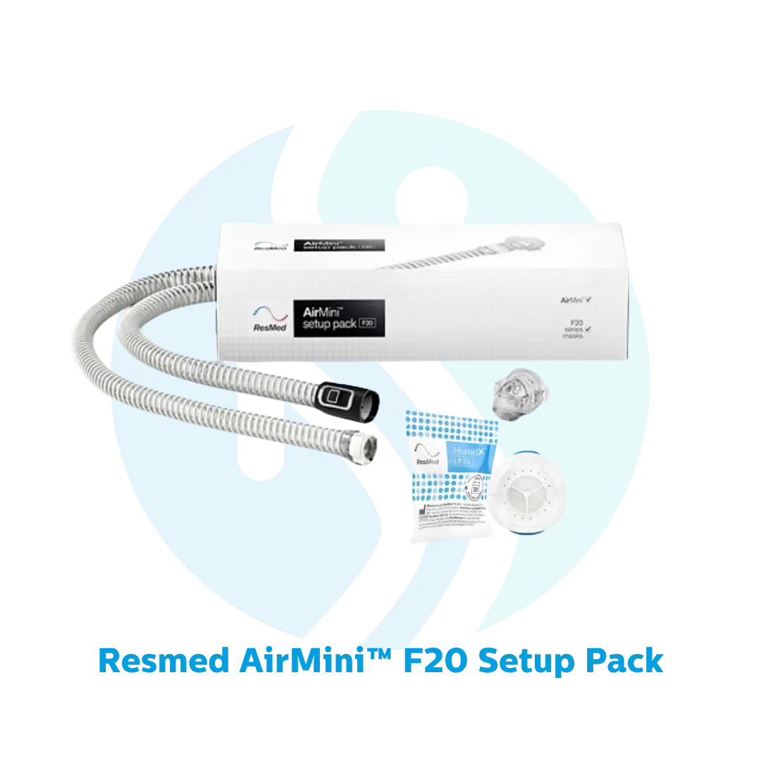 Pack CPAP Resmed AirMini + Setup Pack Mascarilla Oronasal F20 2 Pack CPAP Resmed AirMini + Setup Pack Mascarilla Oronasal F20 2