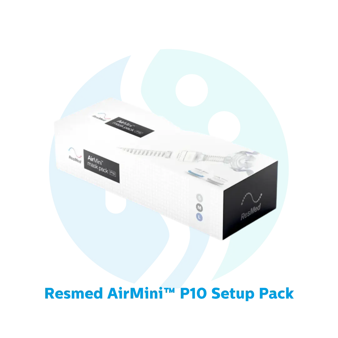 Pack CPAP Resmed AirMini + Setup Pack Mascarilla Nasal P10 2 Pack CPAP Resmed AirMini + Setup Pack Mascarilla Nasal P10 2